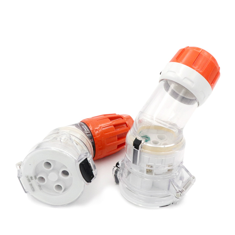 澳標IP66工業(yè)插頭連接器 工業(yè)彎頭插座
